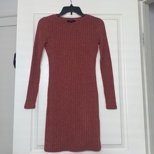 Ribbed Knit Sweater Dress
